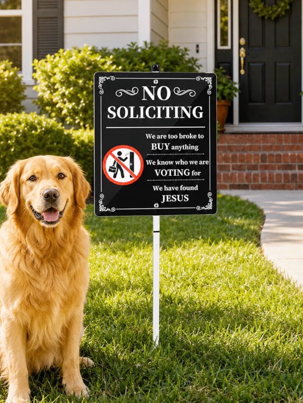 No Soliciting Humorous Sign - Picture 4 of 8